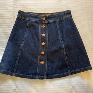 Madewell denim mini skirt